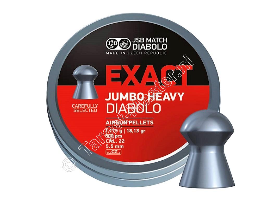 JSB Exact Jumbo Heavy 5.50mm Airgun Pellets tin of 500